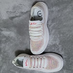 APL White with Multi Color Athletic Shoes